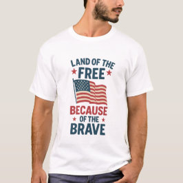Camiseta Terra dos Libertos por causa do bravo - 4 de julho