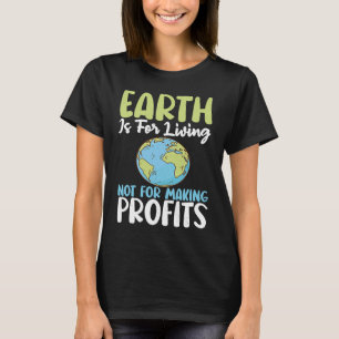 Camiseta Terra é para apoio vivo Terras do dia salvem plane