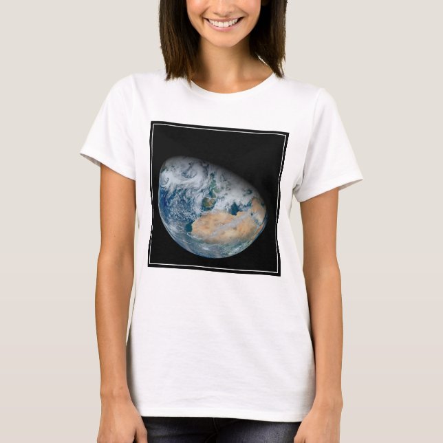 Camiseta Terra Mostrando O Norte De África E O Sudoeste Da  (Frente)