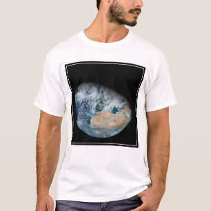 Camiseta Terra Mostrando O Norte De África E O Sudoeste Da