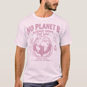 Camiseta Terra nas Mãos Rosa: Sem Planeta B
