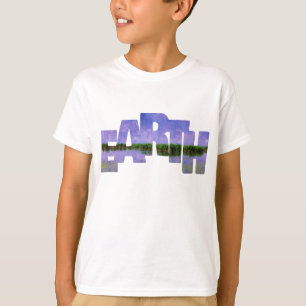Camiseta Terra Nosso Céu Azul de Verão Doméstico e Água