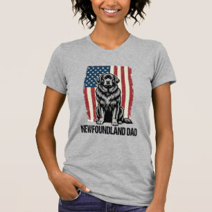 Camiseta Terra Nova Pai Cão Patriótico Vintage