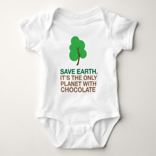 Camiseta Terra, o único planeta com chocolate