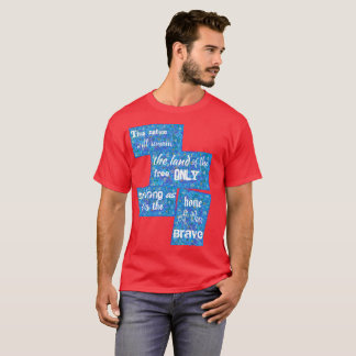 Camiseta terra patriótica de abstrato de arte da patchwork