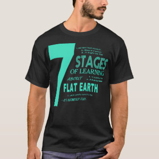 Camiseta Terra plana Designs 7 Palcos de aprendizado sobre
