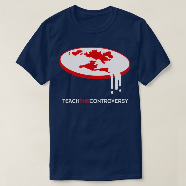 Camiseta Terra plana ensina a polêmica  (Frente do Design)