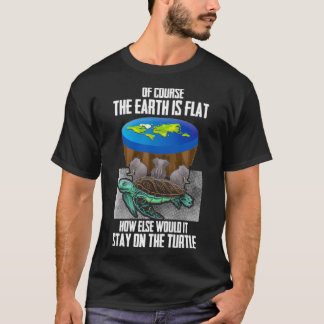Camiseta Terra plana, Terra plana, Design Turtle Elepha