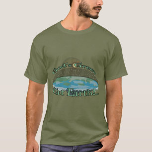 Camiseta Terra Plana Verde de Deus...