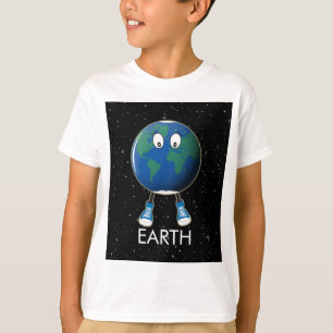 Camiseta Terra Planeta e Estrelas - Camisa-T