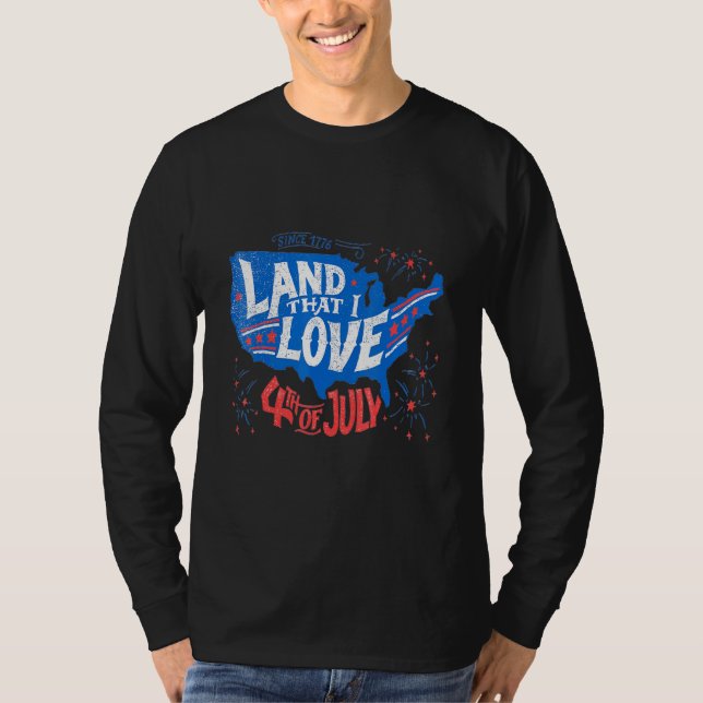 Camiseta Terra Que Eu Amo 4 De Julho (Frente)