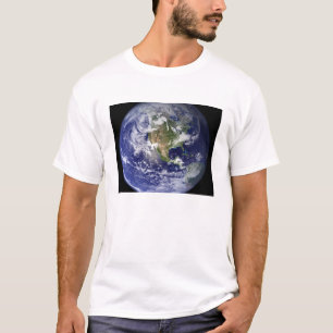 Camiseta Terra que mostra o hemisfério ocidental