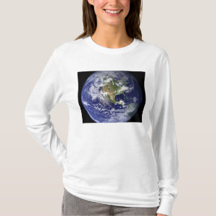 Camiseta Terra que mostra o hemisfério ocidental