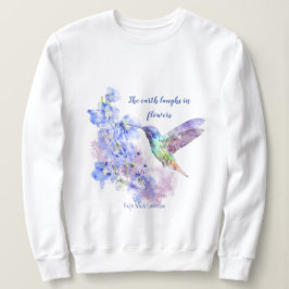 Camiseta Terra ri em Flores Cita Pássaro Humming