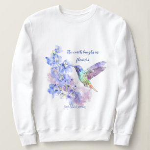 Camiseta Terra ri em Flores Cita Pássaro Humming