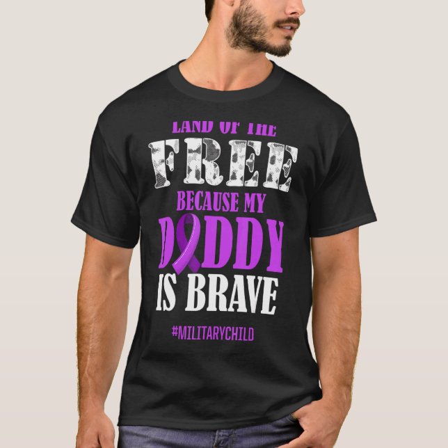 Camiseta Terra Roxo do Mês Infantil Militar (Frente)