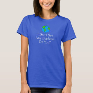 Camiseta Terra sem a pro imigração das beiras