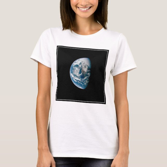 Camiseta Terra Tirada Da Nave Espacial Apollo 13. (Frente)