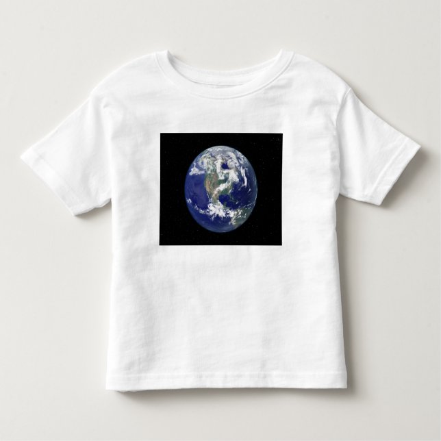 Camiseta Terra totalmente iluminada centrada na América do  (Frente)