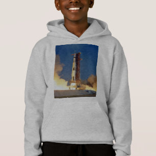 Camiseta Terra Treme quando Saturno V Ilumina o Céu em Dire