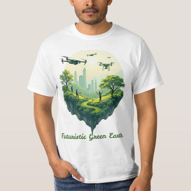 Camiseta Terra Verde futurística (Frente)