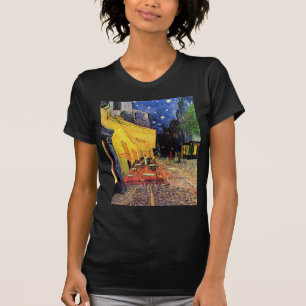 Camiseta Terraço do café de Van Gogh na noite