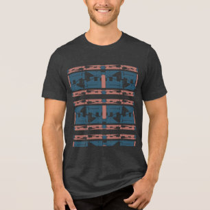 Camiseta Terracotta Teal Simétrica inspirada no Mediterrâne