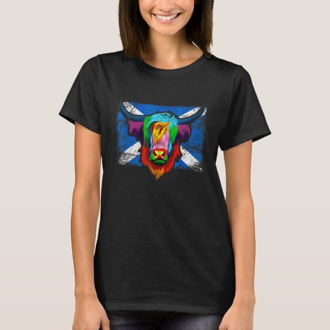 Camiseta Terras Altas Escocesas - Explorações Agrícolas Ret (Frente)