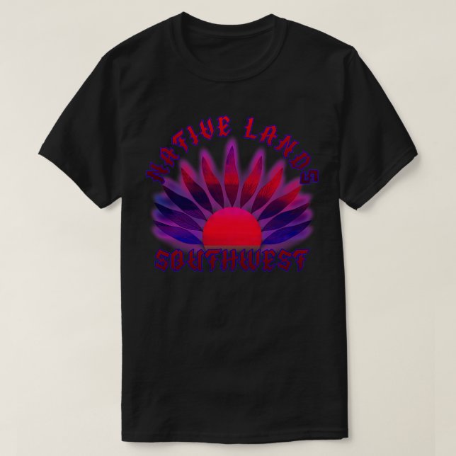 Camiseta Terras Nativas do Sudoeste do Sunset (Frente do Design)