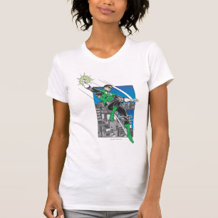 Camiseta Terras verdes da lanterna na cidade
