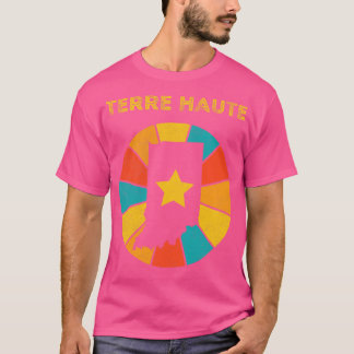 Camiseta Terre Haute Indiana Vintage angustiou Souvenir 1