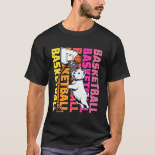 Camiseta Térrier Branco do West Highland Basquetebol Despor