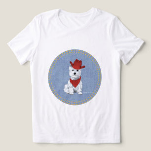 Camiseta Terrier Branco do West Highland Cowboy