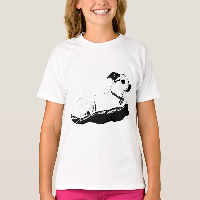 Camiseta Terrier Calm, Olhos Para Cima (Frente)