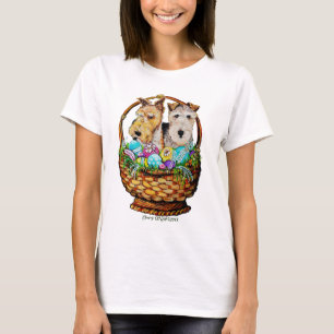 Camiseta Terrier de Fox da páscoa