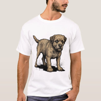 Camiseta Terrier de Fronteira Vintage: Cão Clássico Otterhe