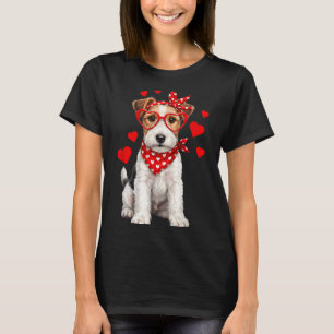 Camiseta Terrier de Raposa Dia dos Namorados Cabelo Raspado