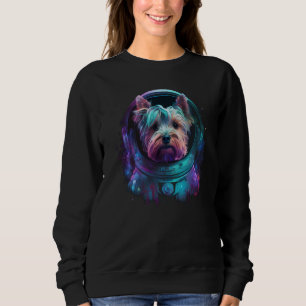 Camiseta Terrier de Yorkshire Astronauta no Espaço Cachorro
