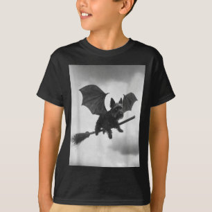 Camiseta Terrier de Yorkshire Bruxa Vassoira Asas de Morceg
