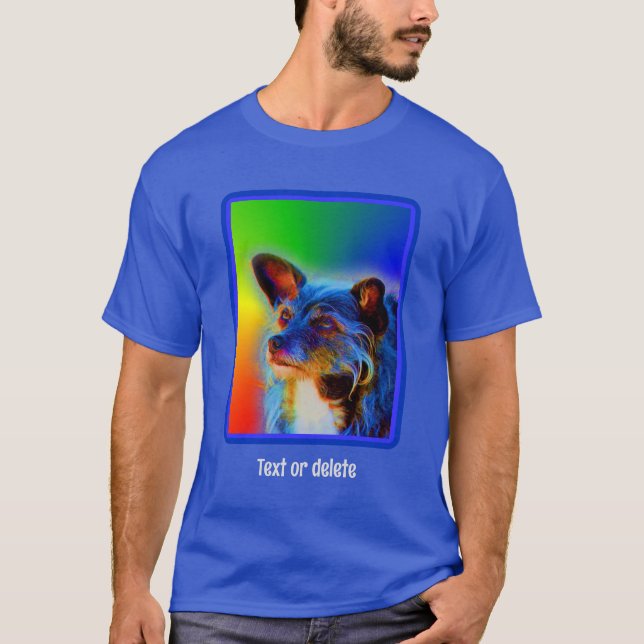 Camiseta Terrier Dog Abstrato Art Personalizado (Frente)