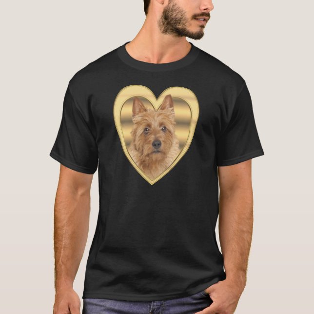 Camiseta Terrier Dog Heart australiano Terrier (Frente)