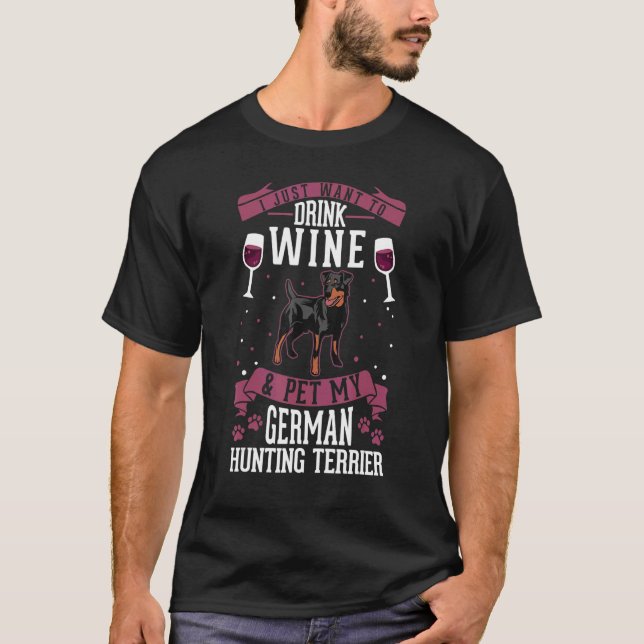 Camiseta Terrier E Vinho Caça Alemães (Frente)