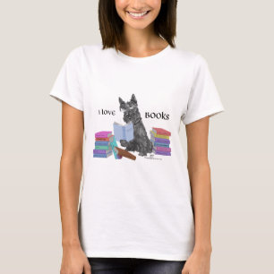Camiseta Terrier Escocês Ama Livros
