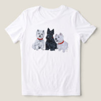 Terrier Escocês com Dois Westies