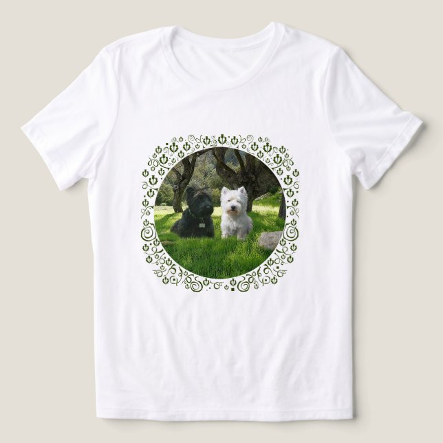 Camiseta Terrier Escocês com Westie (Design frontal)