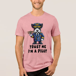 Camiseta Terrier Escocês Confie Em Mim Sou Um Piloto