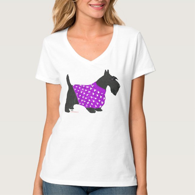 Camiseta Terrier escocês no Warm Sweater (Frente)