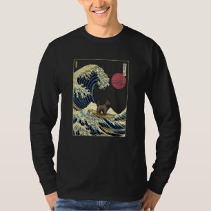 Camiseta Terrier Escocês Onda de Kanagawa Japonesa Cão de S