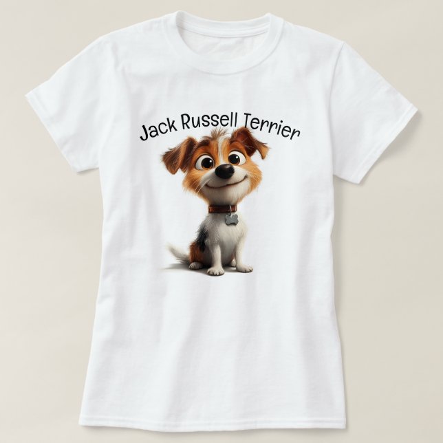 Camiseta Terrier Jack Russell (Frente do Design)