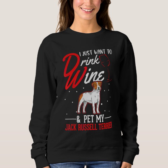 Camiseta Terrier Jack Russell E Vinho (Frente)
